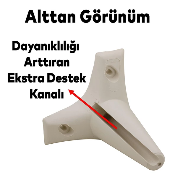 Aspen 6'lı Set Mobilya Tv Ünitesi Çekyat Koltuk Kanepe Baza Destek Ayağı Ayakları 12 Cm Krem Ayak - 5