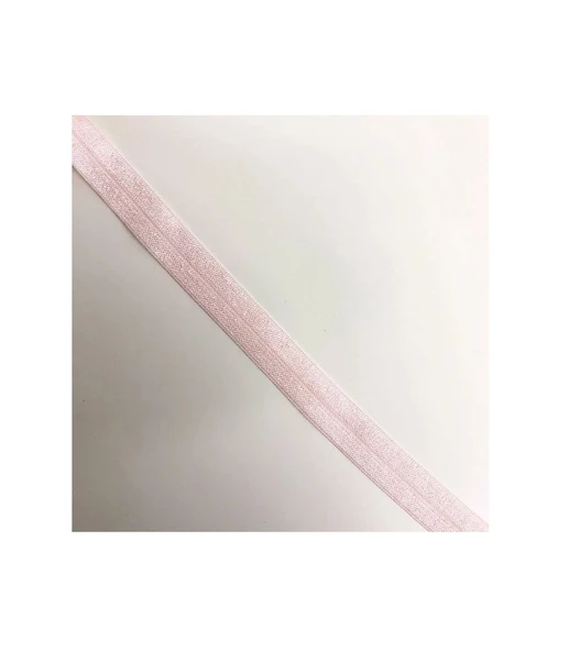 Hayal Sepeti Katlama Biye lastik - Pembe  parlak  eni 1,5cm Çamaşır Lastiği 5METRE - 3