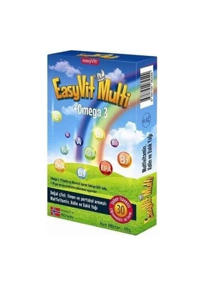 Easyvit Multi Omega 3 30 Çiğnenebilir Jel Form