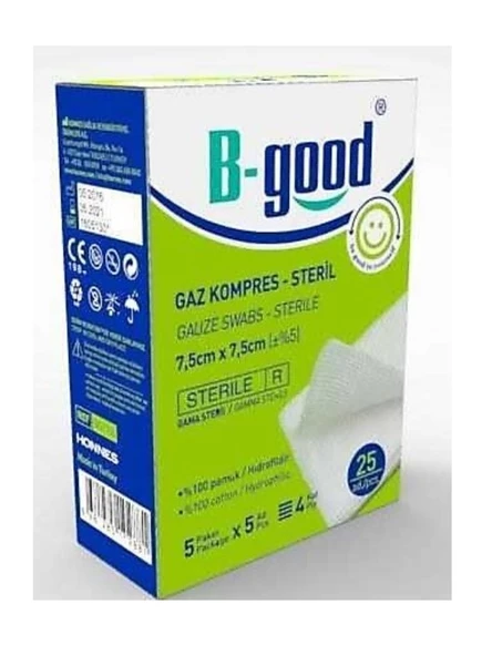 B-Good Kompres 7,5cm x 7,5cm 25 Li