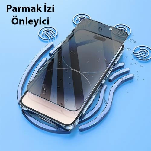 Polham Prıvacy Gizlilik Özellikli iPhone 14 Pro Ful Kaplama Kırılmaz Ekran Koruyucu,Hayalet Koruyucu - 3