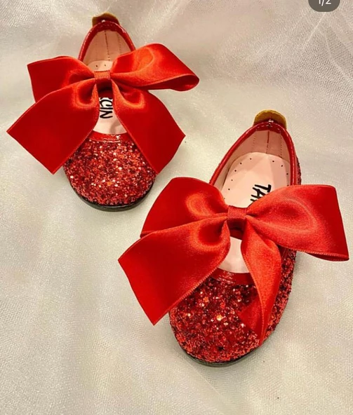 GALA  önü fiyonklu simli ayakkabı - Resim 7