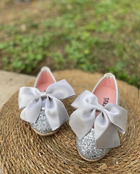 GALA  önü fiyonklu simli ayakkabı - Resim 4