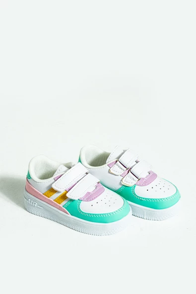 Pembe Potin Rahat Taban Cırtlı Çocuk Sneakers 001-700-23 - 8