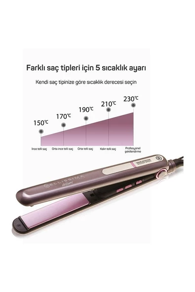 AR5062 Bellisima Creativity Glossy Saç Düzleştiricisi - Pembe - 3