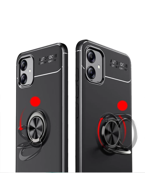 Samsung Galaxy A04E Kılıf Yüzüklü Magnetli Ravel Case Kapak - 5