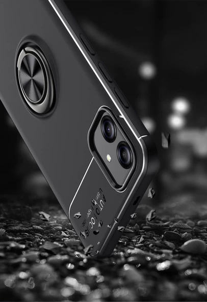 Samsung Galaxy A04E Kılıf Yüzüklü Magnetli Ravel Case Kapak - 9