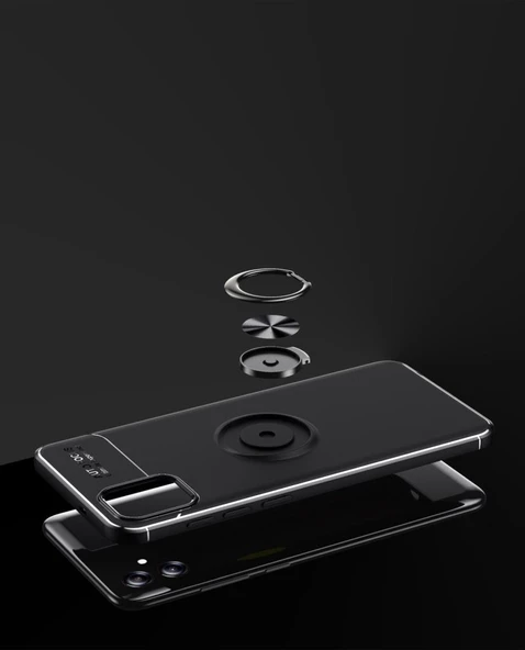 Samsung Galaxy A04E Kılıf Yüzüklü Magnetli Ravel Case Kapak - 4