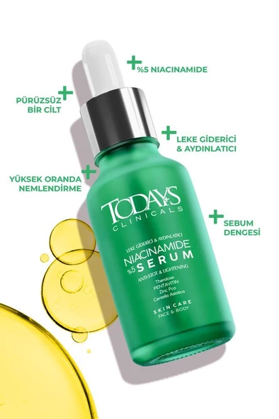 TODAYS CLİNİCALS %5 Niacinamide + Aydınlatıcı Serum + Centella Asiatica + Zinc Pca - 3