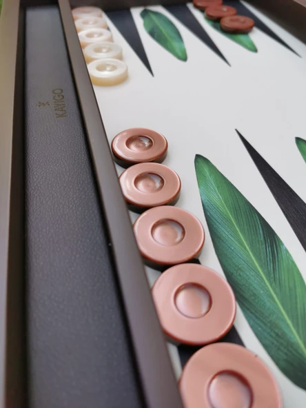 KAYIGO TAVLA YEŞİL YAPRAK DESENLİ - 5