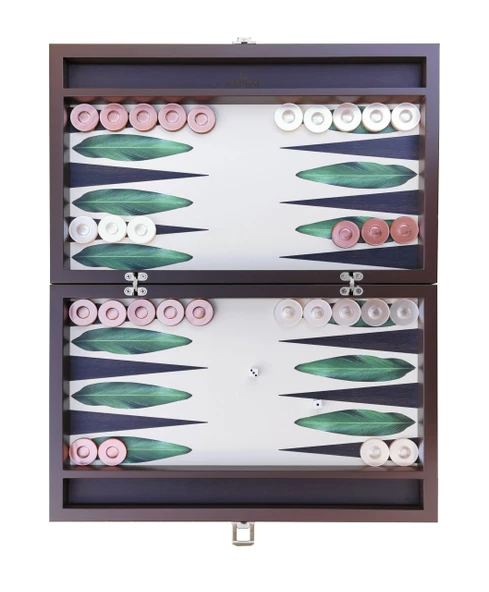 KAYIGO TAVLA YEŞİL YAPRAK DESENLİ - 2