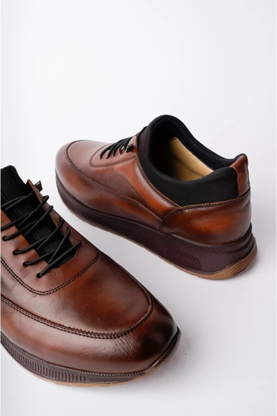 Muggo Fire Garantili Erkek Günlük Klasik Hakiki Deri Casual Rahat Ortopedik Ayakkabı - 12