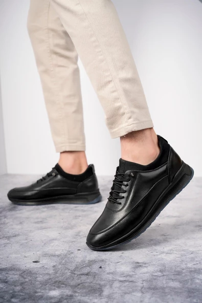 Muggo Fire Garantili Erkek Günlük Klasik Hakiki Deri Casual Rahat Ortopedik Ayakkabı - 6