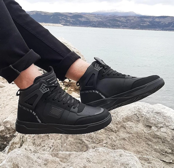 Dunlop 2238-2243 Siyah, Fuspetli Ortapedik Boğazlı  Basket Spor Ayakkabı - 2