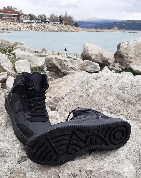Dunlop 2238-2243 Siyah, Fuspetli Ortapedik Boğazlı  Basket Spor Ayakkabı - 8