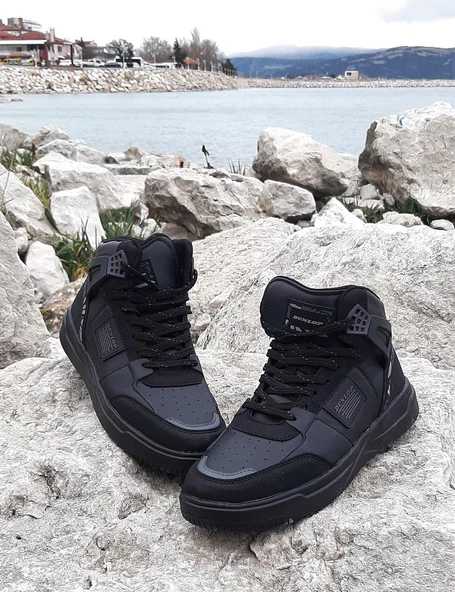 Dunlop 2238-2243 Siyah, Fuspetli Ortapedik Boğazlı  Basket Spor Ayakkabı - 7