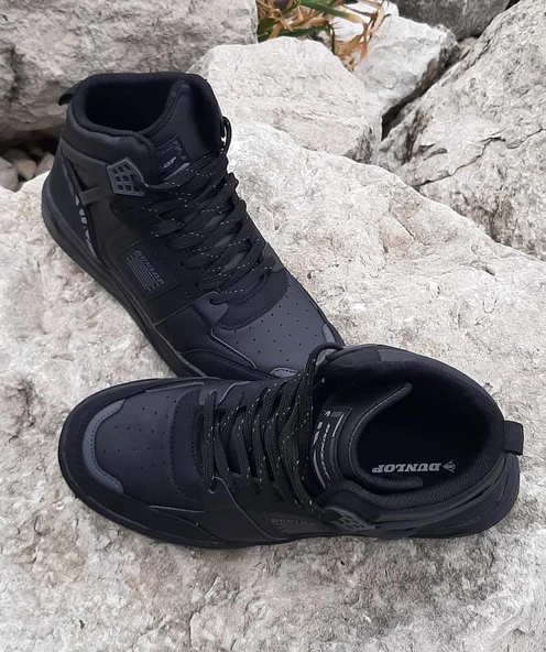 Dunlop 2238-2243 Siyah, Fuspetli Ortapedik Boğazlı  Basket Spor Ayakkabı - 9