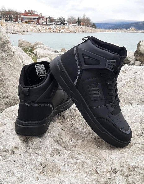 Dunlop 2238-2243 Siyah, Fuspetli Ortapedik Boğazlı  Basket Spor Ayakkabı - 6