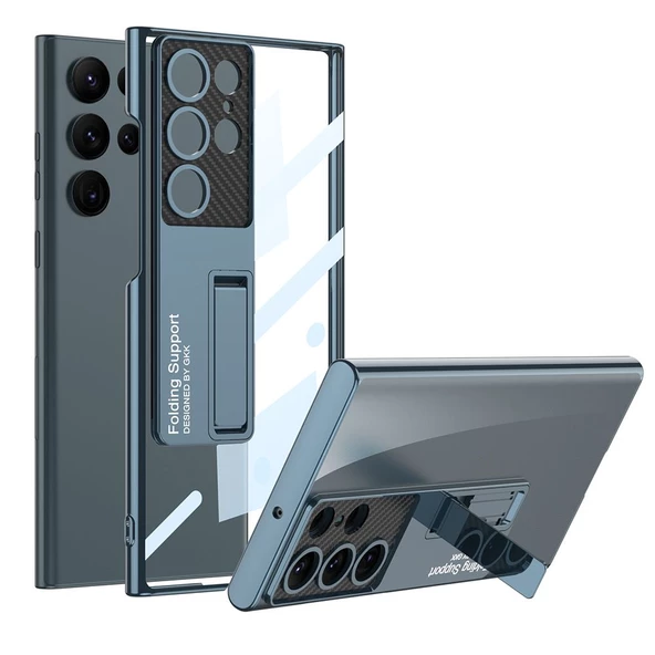 Gpack Samsung Galaxy S23 Ultra Kılıf Kamera Korumalı Lego Standlı Kapak - 2