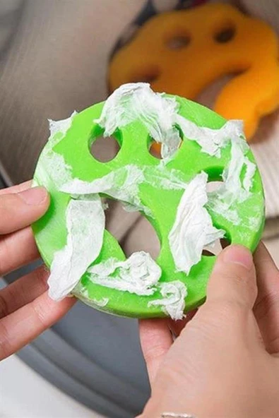 BUFFER® 2 Adet Evcil Hayvanlar ve Çamaşır Makinesi İçin Pati Şekilli Renkli Tüy Temizleme Aparatı - 10