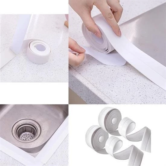 BUFFER® Su Sızdırmaz  Banyo Mutfak Lavabo Küvet İzolasyon Şerit Bant - 9