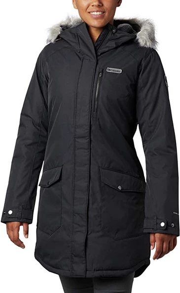 Columbia Suttle Mountain Uzun Kadın Mont Siyah
