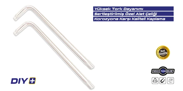 Fixio FX5008 8 Parça Uzun Torx Allen Takımı/Seti - 3
