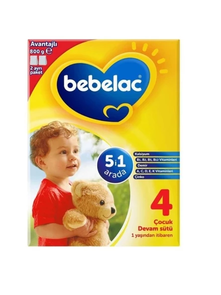 Bebelac 4 Devam Sütü 800 gr 1 Yaş+