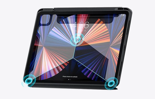 Baseus Apple İpad Pro 11 İnch 2018-2020-2021 Uyumlu Tablet Kılıfı, Standlı, Manyetik, Kalem Yerli - 2