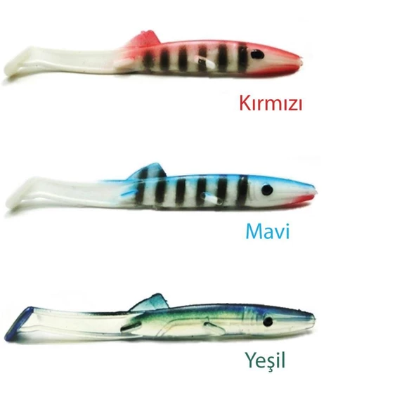 EFFE Raglu 8cm İğnesiz Silikon Suni Yem 8'li - 2