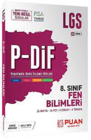 8. Sınıf LGS Fen Bilimleri PDİF Çek Kopar Konu Anlatım Föyleri Puan Yayınları