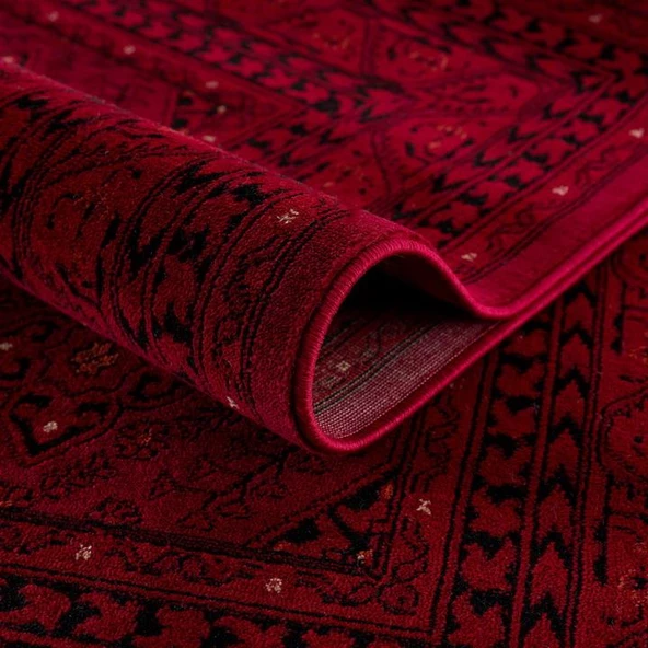 Afgan Türkmen Otantik Desenli Dokuma Salon Halısı 6919B_ZS77 - 3