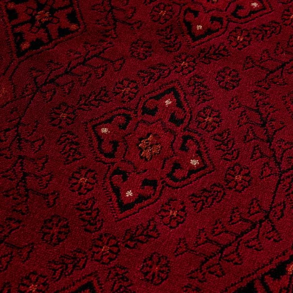 Afgan Türkmen Otantik Desenli Dokuma Salon Halısı 6919B_ZS77 - 2