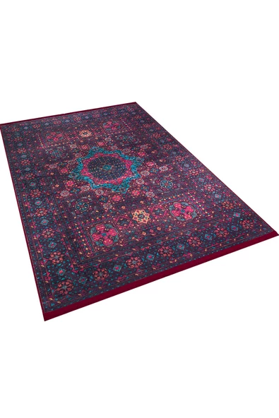 Frenda Home Fas Kapısı Desenli Yıkanabilir Pamuk Taban Halı  KAHVE 200X290 - 3
