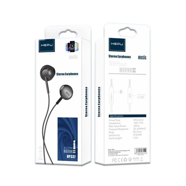HEPU HP337 Stereo Kulak İçi Kablolu Kulaklık 3.5mm - 7