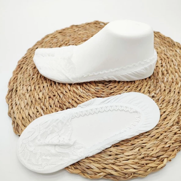 Bayan Dantelli Babet Çorap - 8