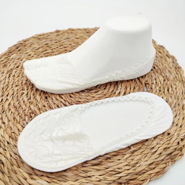 Bayan Dantelli Babet Çorap - 4