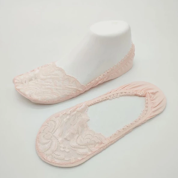 Bayan Dantelli Babet Çorap - 3