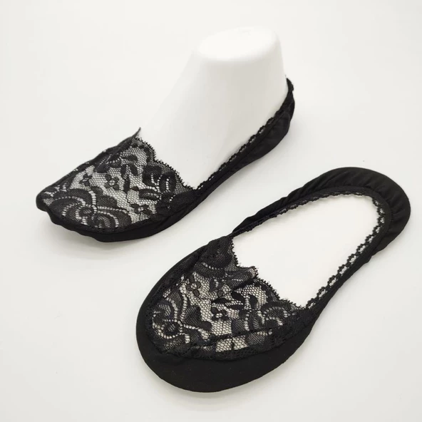 Bayan Dantelli Babet Çorap - 6