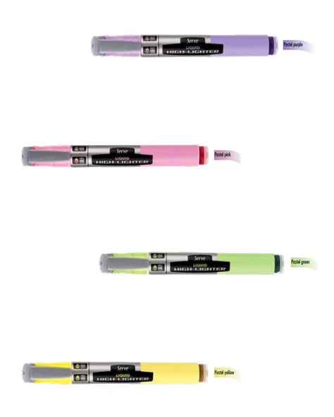 Serve Likit Pastel 4 Renk Fosforlu Kalem Model 2 - 2