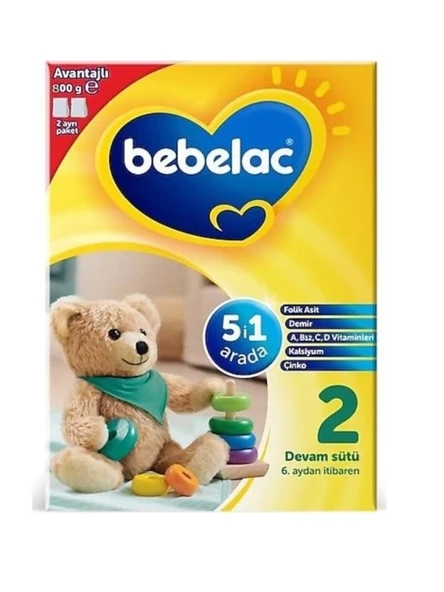 Bebelac 2 Devam Sütü 800 gr 6-9 Ay