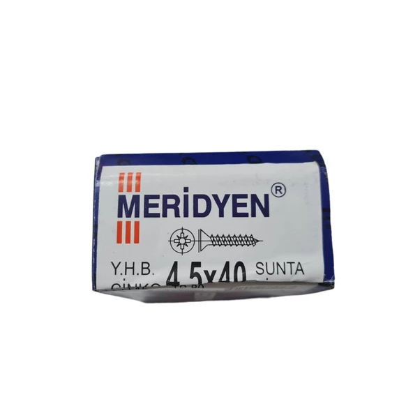 Meridyen Sunta Vidası 4.5 x 40 mm (Kutu İçinde 200 Adet Bulunmaktadır.)