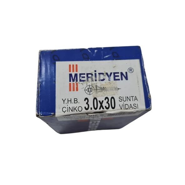 Meridyen Sunta Vidası 3.0 x 30 mm (Kutu İçinde 1000 Adet Bulunmaktadır.)