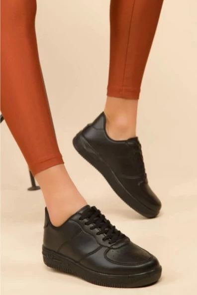 Günlük Kadın Sneaker Bağcıklı Hafif Kalın Tabanlı Yürüyüş Nefes Alan Spor Ayakkabı 1004 - 6