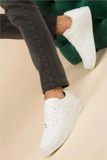 Günlük Kadın Sneaker Bağcıklı Hafif Kalın Tabanlı Yürüyüş Nefes Alan Spor Ayakkabı 1004 - 2