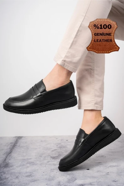 Muggo Jones Garantili Erkek Günlük Klasik Hakiki Deri Casual Rahat Ortopedik Ayakkabı - 9