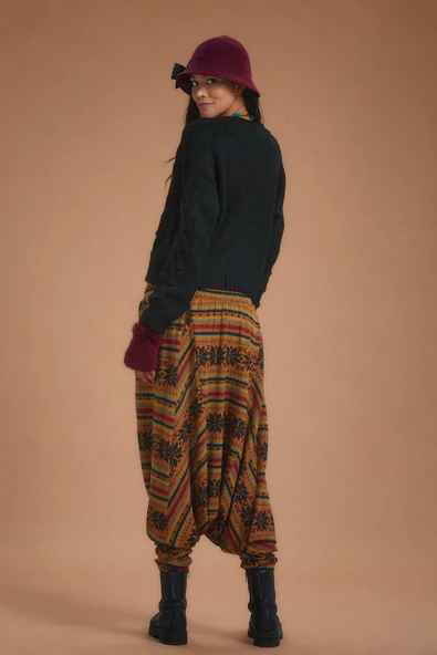 Nopeli Kışlık Şalvar Pantolon - 4