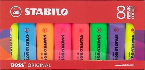 Stabilo Stabılo Fosforlu Kalem Boss 8 Li Ana Renkler ürün görseli