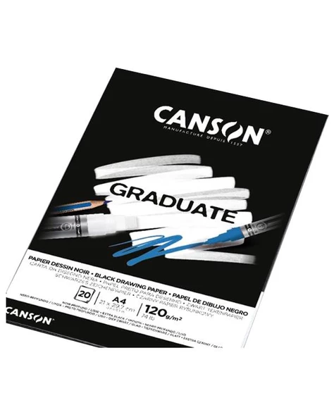 Canson Graduate Siyah Çizim Defteri 120g A5 - 2
