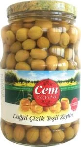 Cem 1 kg (291-350) Çizik Yeşil Zeytin